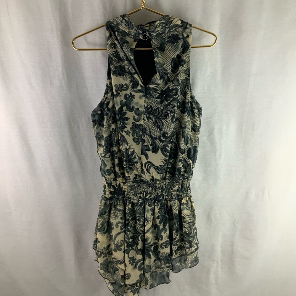 Max Rave Blue & Cream Top - Picture 2 of 6